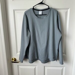 Nike Women's One Therma-Fit Grey Long Sleeve Top Size XXL